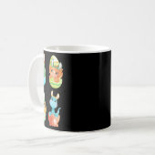 恐竜がイースターエッグから孵化する コーヒーマグカップ (正面左)