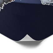 恐竜がテニスをプレイ ポスター (角)