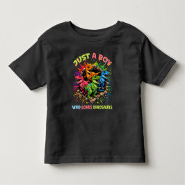 恐竜が大好きな少年 トドラーTシャツ