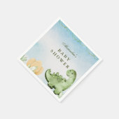 恐竜が孵化する近く赤ちゃんシャワー スタンダードカクテルナプキン (角)