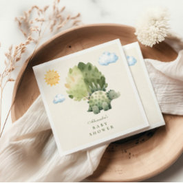 恐竜が孵化する近く赤ちゃんシャワー スタンダードカクテルナプキン