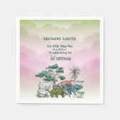 恐竜が望んでいたベビーの最初の誕生日 スタンダードカクテルナプキン (正面)