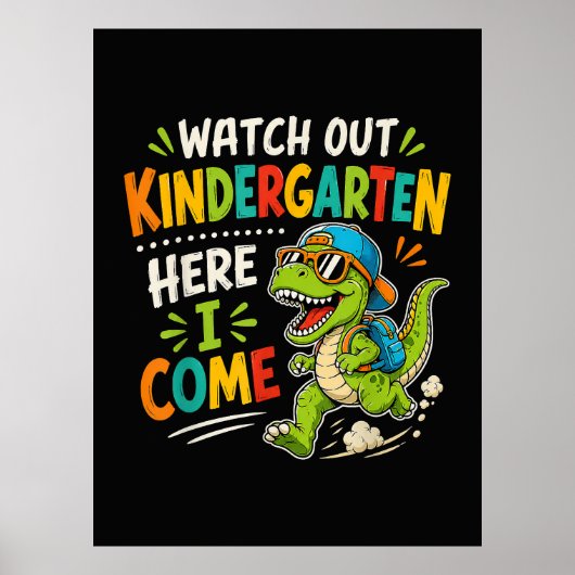 恐竜が来るよ 幼稚園 ポスター (正面)