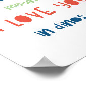 恐竜が言う「Rawr」は愛してるの意味 ポスター (角)