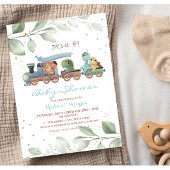 恐竜が赤ちゃんシャワーで運転する訓練をする 招待状