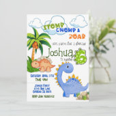 恐竜が6人の誕生日の招待を回す 招待状 (スタンド正面)