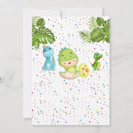 恐竜が9歳の誕生日を迎える 招待状 (裏面)