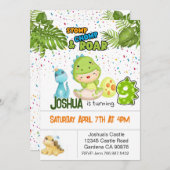 恐竜が9歳の誕生日を迎える 招待状 (正面/裏面)