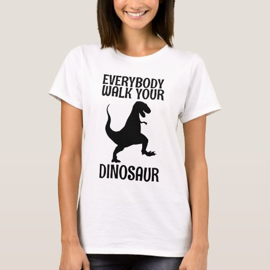恐竜がDINO Tシャツティーを歩く Tシャツ (正面)