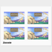 恐竜この本は子供の名前に属している 長方形シール (シート)