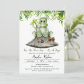 恐竜それは男の子の赤ん坊のシャワー 招待状 (スタンド正面)