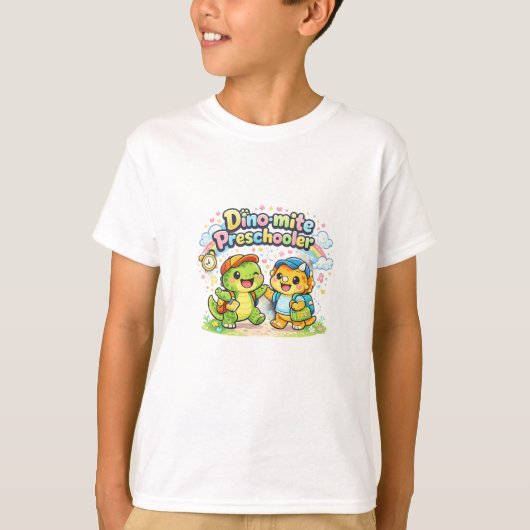 恐竜だいすきプリスクーラー Tシャツ (正面)