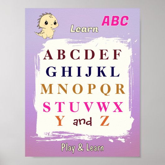 恐竜で学ぶABC ポスター (正面)