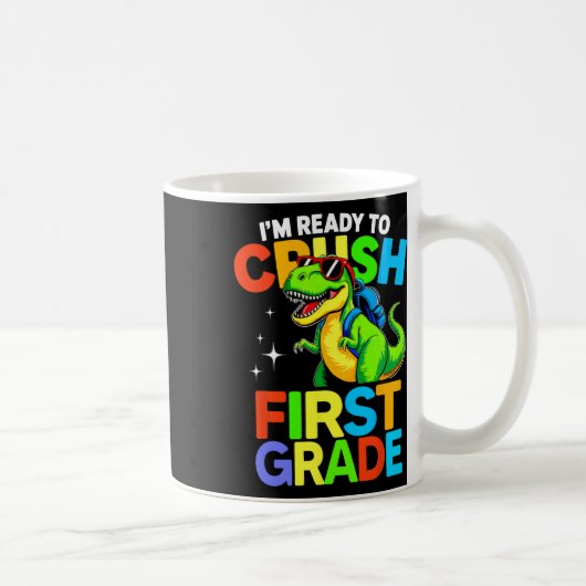 恐竜で小学校1年生の初日に大活躍するぞ！ コーヒーマグカップ (右)