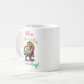 恐竜で毎日をカラフルに コーヒーマグカップ (正面左)