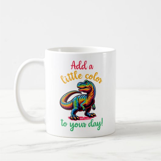恐竜で毎日をカラフルに コーヒーマグカップ (左)