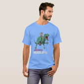 恐竜とデッドリフトの女の子 Tシャツ (正面フル)