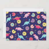 恐竜とドーナツの誕生日招待状 招待状 (裏面)