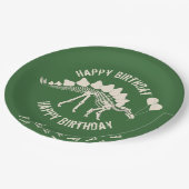 恐竜とパーティー風船 ペーパープレート (アングル)