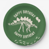恐竜とパーティー風船 ペーパープレート (正面)