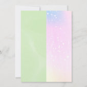 恐竜とユニコーンの男女共同誕生日パーティー 招待状 (裏面)