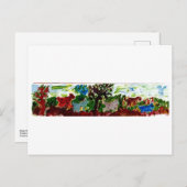 恐竜とロバのハガキのパレード ポストカード (正面/裏面)