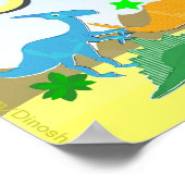 恐竜と一緒に数を数えよう! 1~10のカウント ポスター (角)