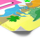 恐竜と一緒にABCを学ぼう 読みながら文字を覚える ポスター (角)