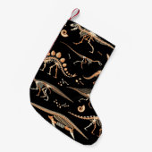 恐竜と化石の骨格 スモールクリスマスストッキング (正面 (吊り時))