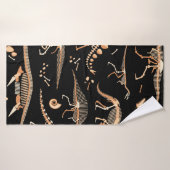 恐竜と化石の骨格 バスタオル (バスタオル)