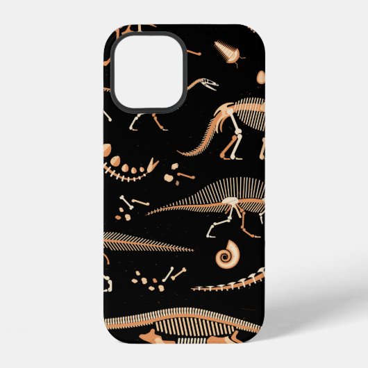 恐竜と化石の骨格 iPhoneケース (裏面)