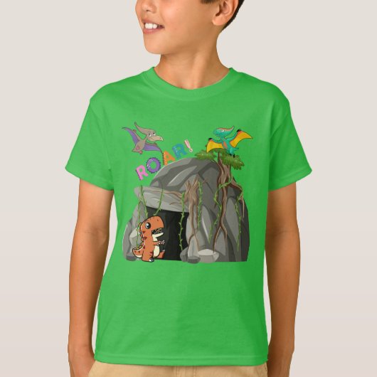 恐竜と友人 Tシャツ (正面)