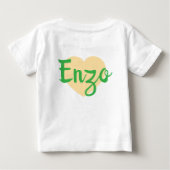 恐竜と小鳥の友達 ベビーTシャツ (裏面)