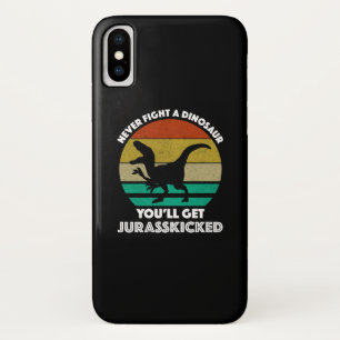 恐竜と戦うな - ジュラ紀に蹴り飛ばされる iPhone X ケース