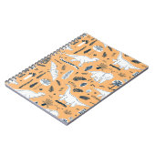 恐竜と手のひら葉のおもしろい ノートブック (左側)