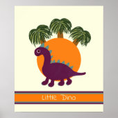 恐竜と手のひら ポスター (正面)