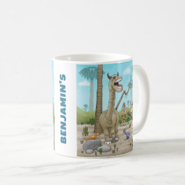 恐竜と旧石器時代 コーヒーマグカップ