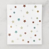 恐竜と星を持つ中性座席表 プレイスカード (内部開封)