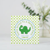 恐竜と水玉模様:パーティの招待状 招待状 (スタンド正面)
