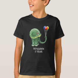 恐竜と風船のバースデー Tシャツ