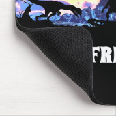 恐竜とBMXフリースタイラー マウスパッド (コーナー)