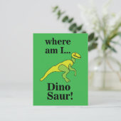 恐竜どこにいるの？面白い ポストカード (スタンド正面)