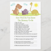 恐竜どのくらい良く赤ちゃんシャワーのゲームを知っている (正面)