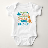 恐竜になれないかぎり自分でいなさい ベビーボディスーツ (正面)