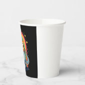 恐竜に乗る猫 T-Rex 子猫 レインボー ディノ ファン 紙コップ (左)