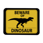 恐竜に注意 マグネット (横)