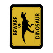 恐竜に注意 マグネット (縦)