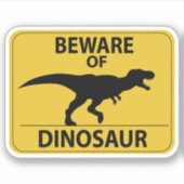 恐竜に用心 シール (正面)