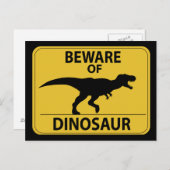 恐竜に用心 ポストカード (正面/裏面)