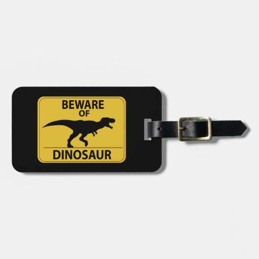 恐竜に用心 ラゲッジタグ (正面横)